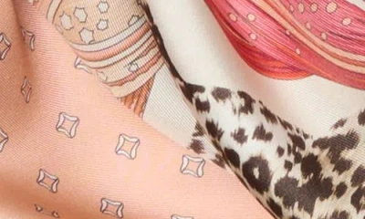 Ferragamo Madras 2 Rosso Bordeaux Print Silk Foulard Scarf In Multi