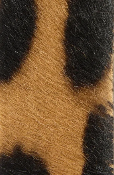 Ferragamo Animal-print Pony Hair Gancini Belt In Animal Print