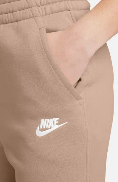 Nike Club Big Kid Girls Wide Leg Regular Fit Fleece Pull-on Pant In Brown