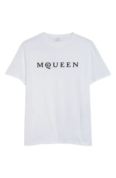 Alexander Mcqueen Logo Cotton T-shirt In White