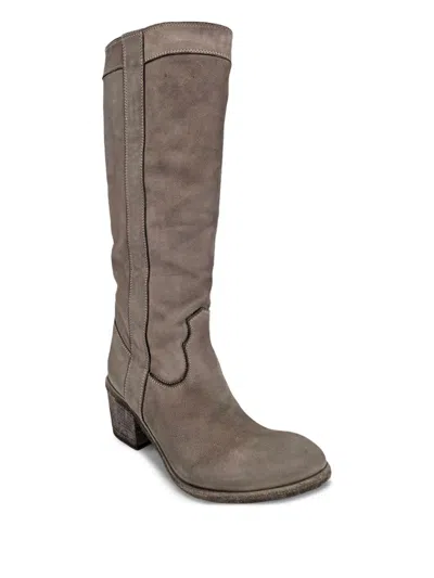 Madison.maison 57mm Leather Pull-on Boots In Gray