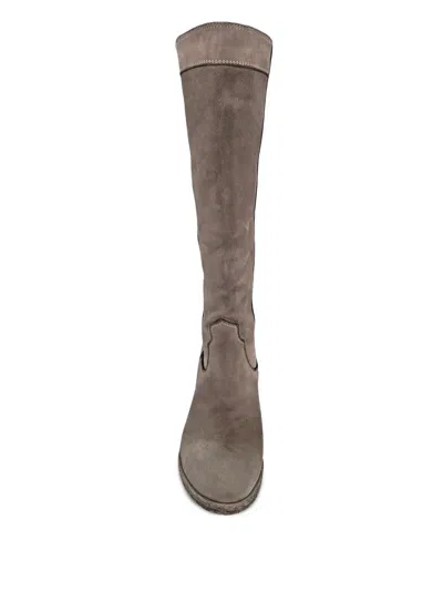 Madison.maison 57mm Leather Pull-on Boots In Gray