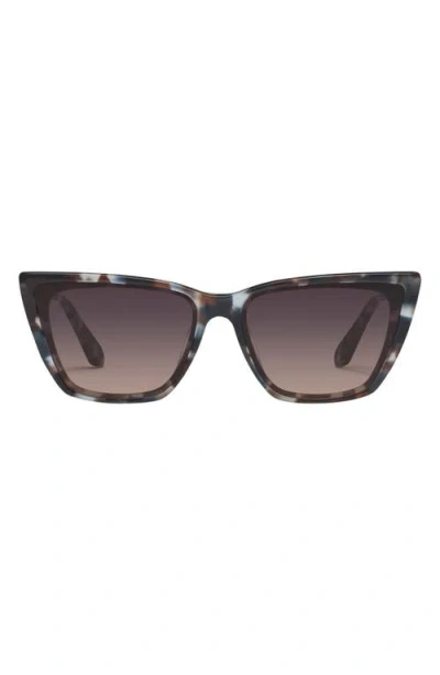 Quay Call The Shots Remixed 43mm Gradient Cat Eye Sunglasses In Gray