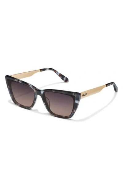 Quay Call The Shots Remixed 43mm Gradient Cat Eye Sunglasses In Gray