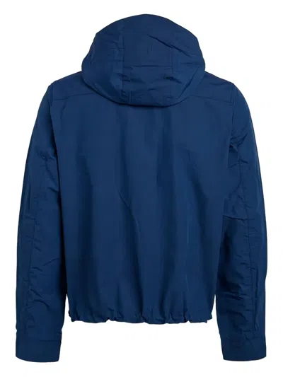 Ceccarelli Hooded Drawstring Jacket In Blue