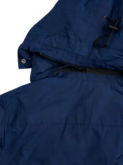 Ceccarelli Hooded Drawstring Jacket In Blue