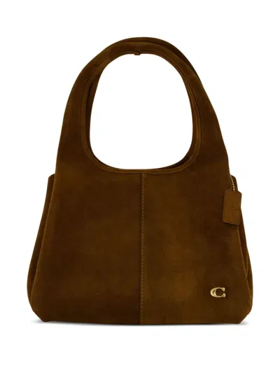 Coach Lana Top-handle Suede Shoulder Bag In Brown