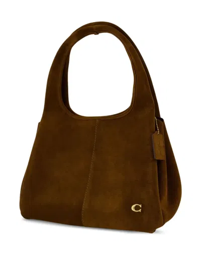 Coach Lana Top-handle Suede Shoulder Bag In Brown
