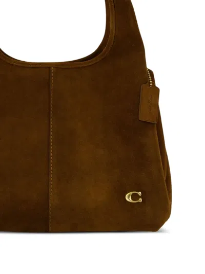 Coach Lana Top-handle Suede Shoulder Bag In Brown