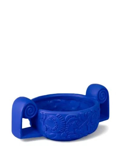 Seletti Terracota Vase In Blue