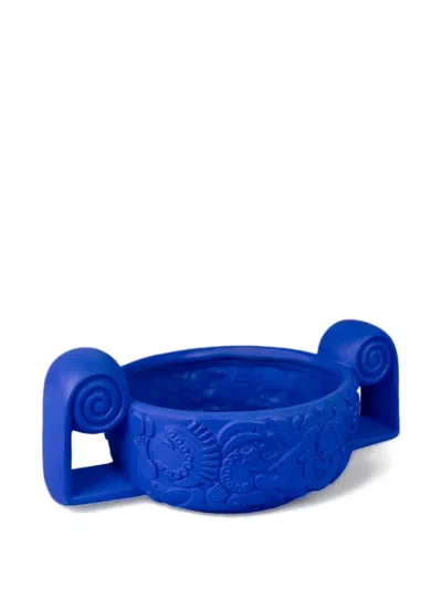 Seletti Terracota Vase In Blue