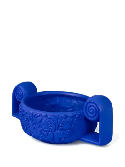 Seletti Terracota Vase In Blue