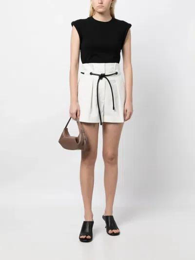 3.1 Phillip Lim High-waisted Drawstring Short Shorts In Multi