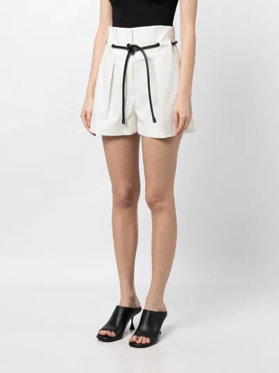3.1 Phillip Lim High-waisted Drawstring Short Shorts In Multi