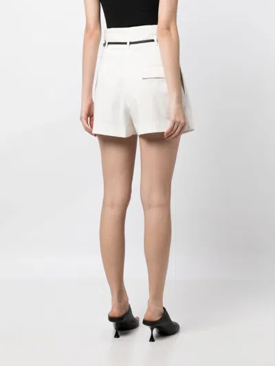 3.1 Phillip Lim High-waisted Drawstring Short Shorts In Multi