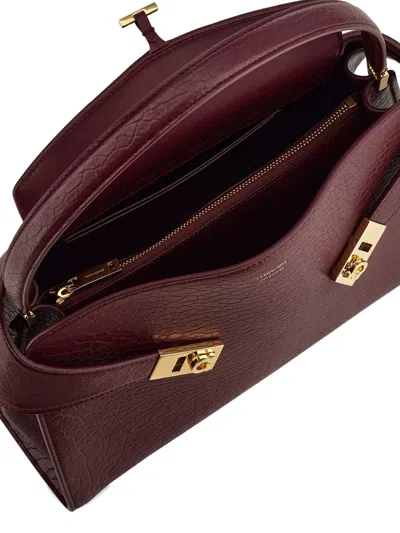 Ferragamo Hug Soft Medium Shoulder Bag In Burgundy