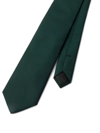 Prada Triangle-logo Tie In Green