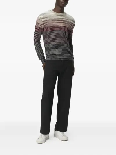 Missoni Crew Neck Sweater In Pure Flame Wool In Multi