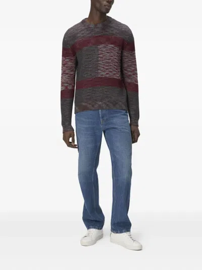 Missoni Crew Neck Sweater With Check Pattern In Multi