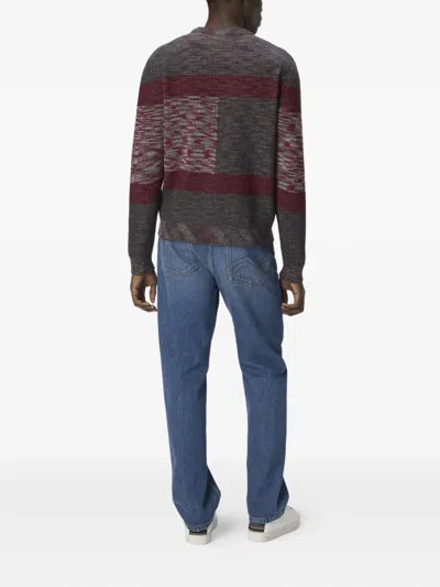 Missoni Crew Neck Sweater With Check Pattern In Multi