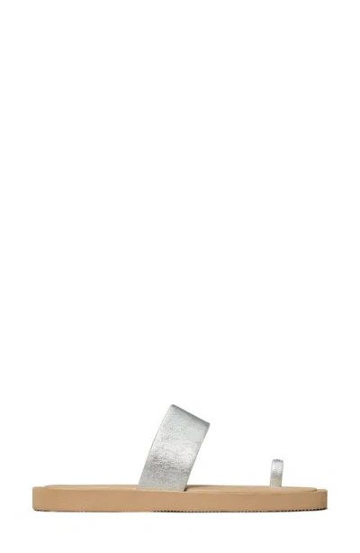Tory Burch Toe Loop Sandal In Silver