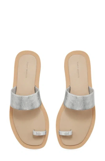 Tory Burch Toe Loop Sandal In Silver
