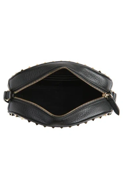Valentino Garavani Valentino Rockstud Mini Grainy Leather Crossbody In Black
