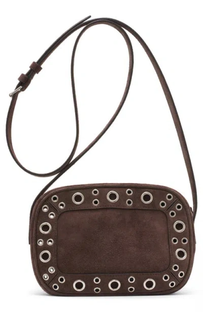 Valentino Garavani Mirror-embellished Stud-detailed Shoulder Bag In Black