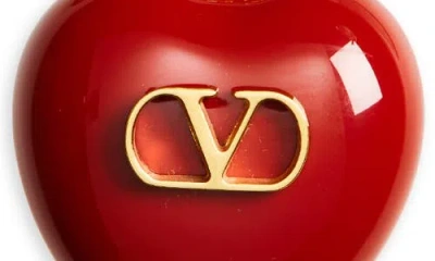 Valentino Coeur Royal Vlogo Key Chain Bag Charm In Gold