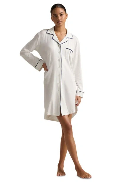 Polo Ralph Lauren Jersey Sleep Shirt In White Cloud In White
