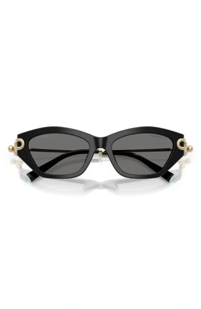 Tiffany & Co Tf 4231u 800181 53mm Womens Cat-eye Sunglasses In Black