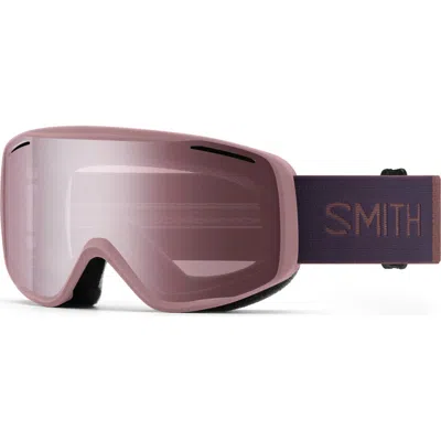 Smith Rally Cylindrical Carbonic-x Small Frame Snow Goggles In Pink