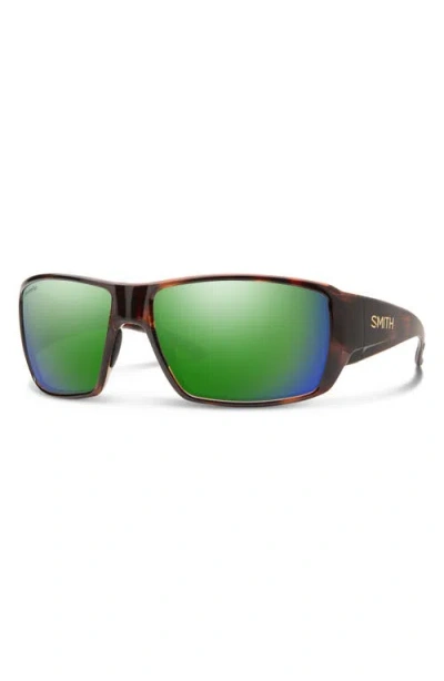 Smith Guide's Choice 62mm Polarized Oversize Wraparound Sunglasses In Green