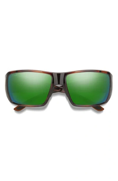 Smith Guide's Choice 62mm Polarized Oversize Wraparound Sunglasses In Green