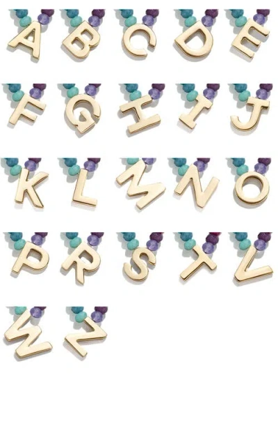 Baublebar Rainbow Beaded Initial Pendant Necklace In Multi