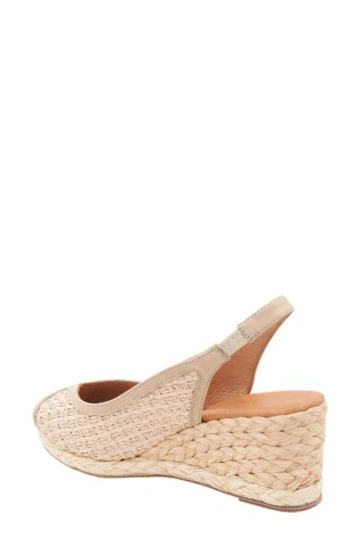 Andre Assous André Assous Audrey Slingback Espadrille Peep Toe Wedge Sandal In Silver