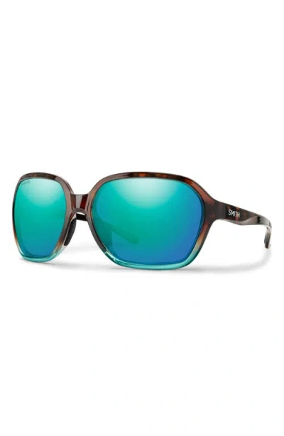 Smith Whitney 61mm Chromapop™ Polarized Wraparound Square Sunglasses In Multi