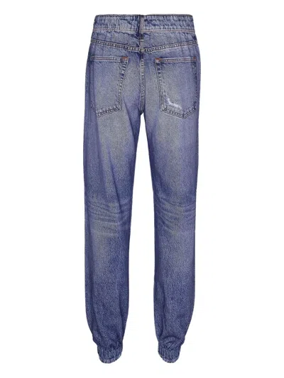 Rag & Bone Miramar Jogger Distressed Cuffed Jeans In Blue