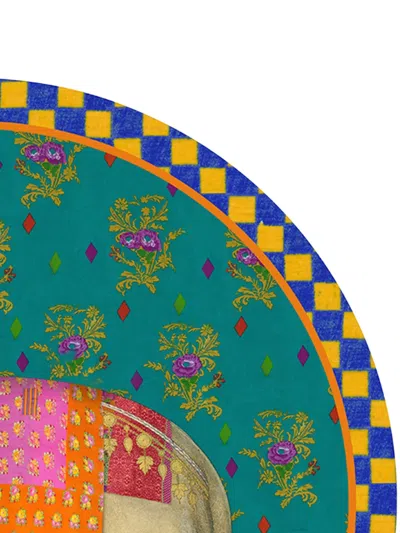 Lisa Corti Elephant Peacock Masonite Placemats (set Of Two) In Green