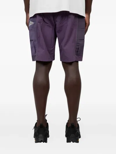 Gramicci Patchwork Cargo Shorts In Purple