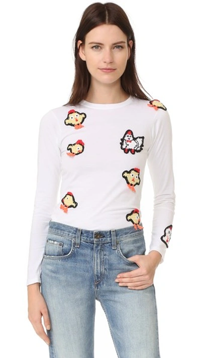 Michaela Buerger Chinese New Year Long Sleeve T-shirt In White