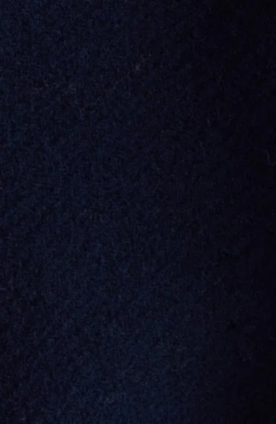 Chloé Double-breasted Fur Collar Gold Buttons Jacket In Blue