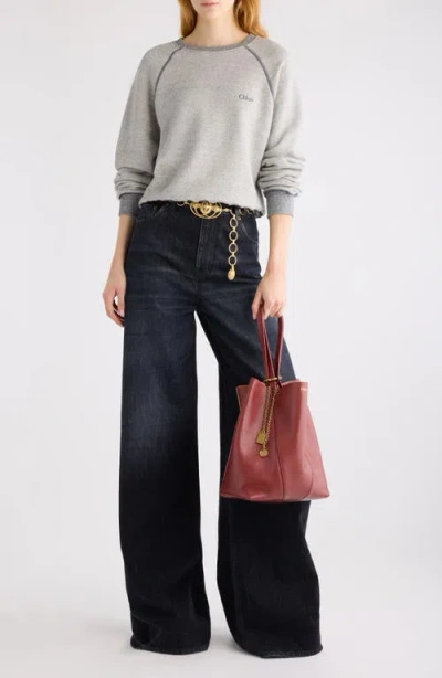 Chloé Loose Black Washed Jeans