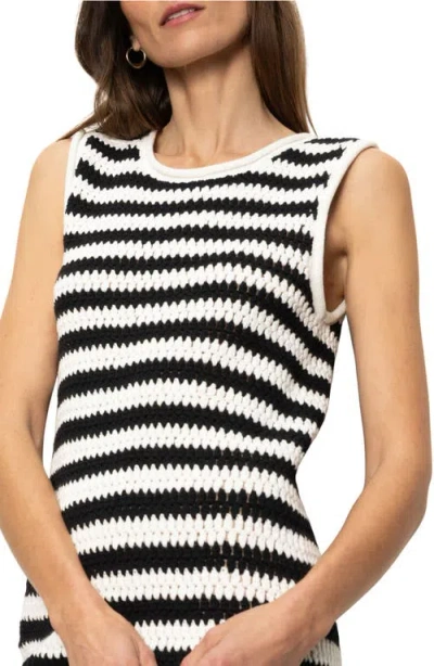 Sanctuary Waves Of Summer Shell Dress In Chalk Black Stripe In Black