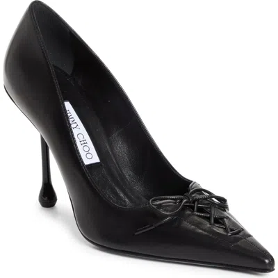 Jimmy Choo Scarlett 95 Leather Pumps In Black