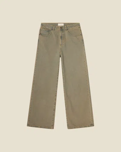 Jeanerica Denim Wide-leg Jeans In Green