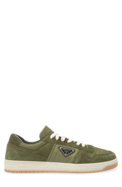 Prada Downtown Low Top Sneaker In Green