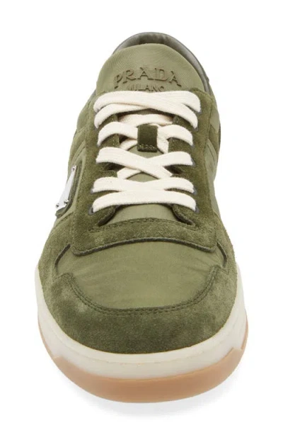 Prada Downtown Low Top Sneaker In Green