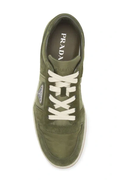 Prada Downtown Low Top Sneaker In Green
