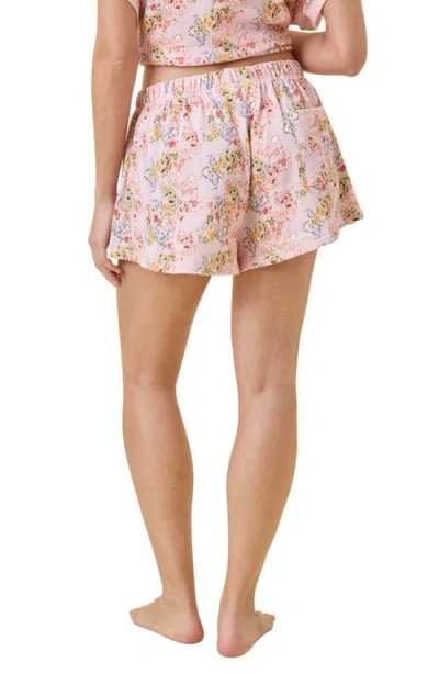 Papinelle Cotton Boxer Pajama Shorts In Pink